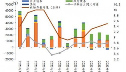 红塔证券：2024年社融增速可能会小幅回落