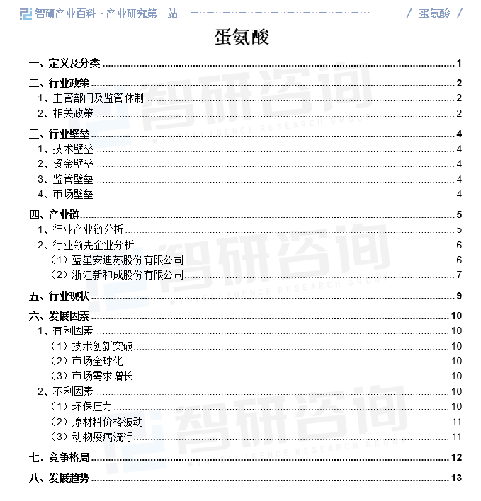 智研咨询发布：蛋氨酸行业市场动态分析、发展方向及投资前景分析报告