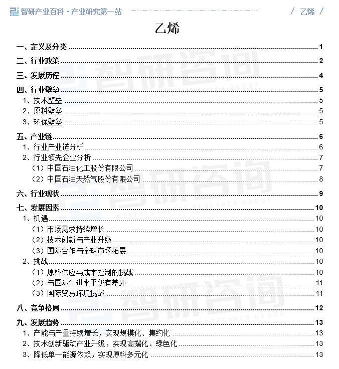 智研咨询发布：乙烯行业市场动态分析、发展方向及投资前景分析报告