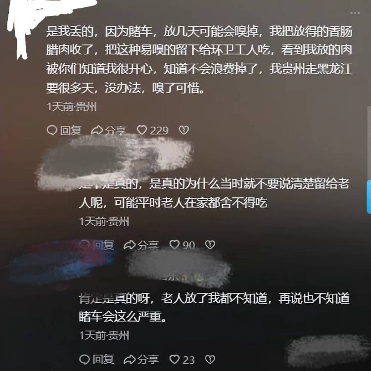 父母给的年货被子女扔进服务区垃圾箱？疑似当事人回应：实属无奈之举