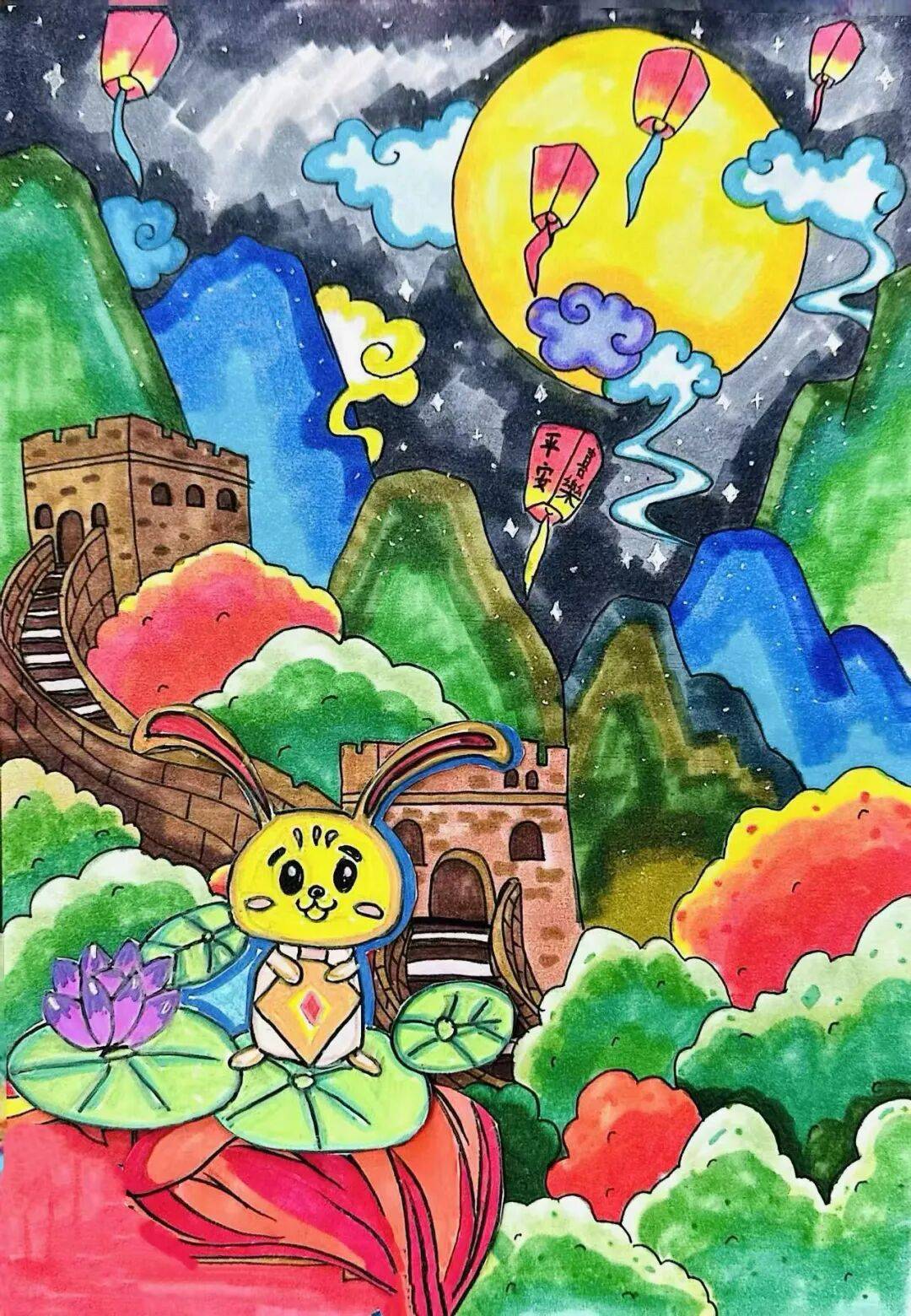 福满中秋!这份来自小画师的中秋祝福,请查收 ——