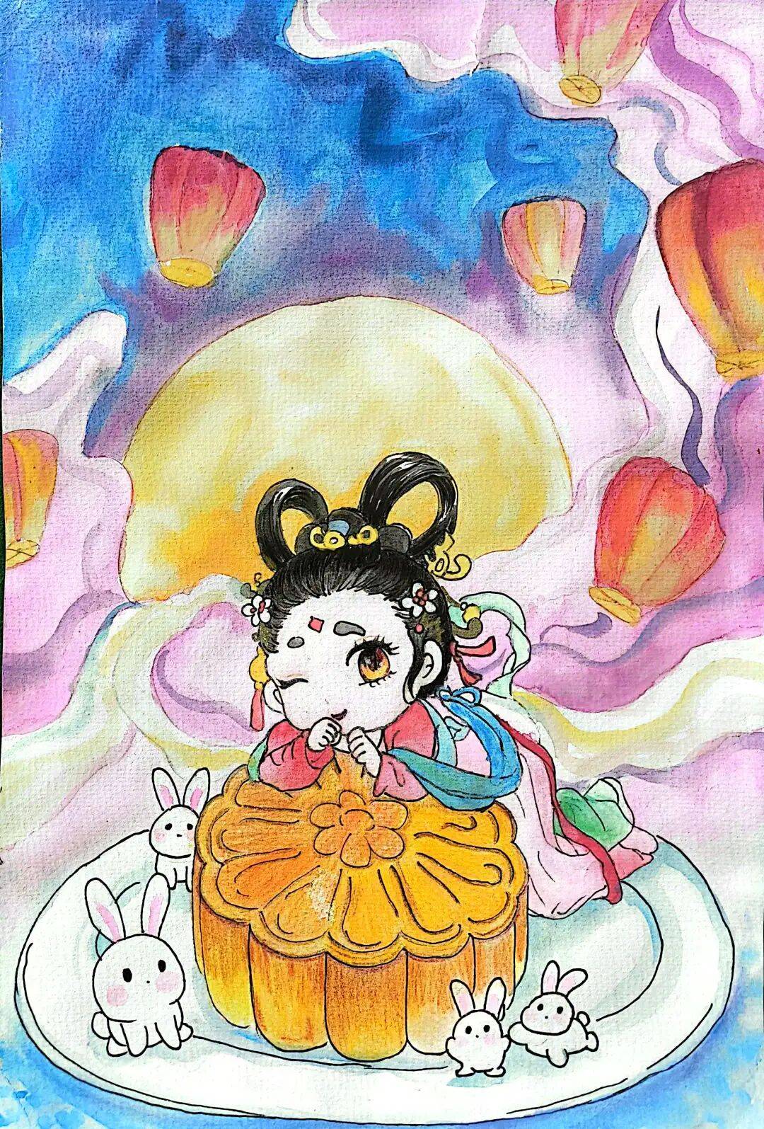 福满中秋!这份来自小画师的中秋祝福,请查收 ——
