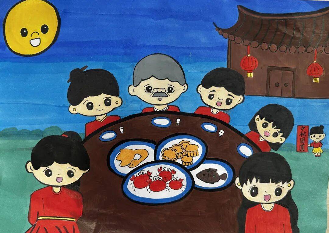 福满中秋!这份来自小画师的中秋祝福,请查收 ——